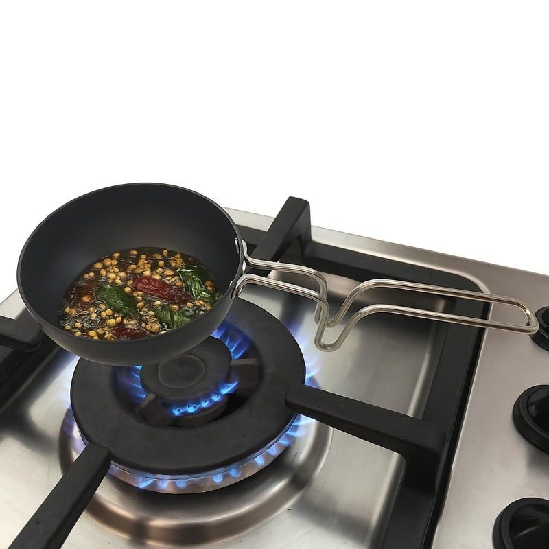 DBY Tadka Pan Mini Fry Dal Chicken French Fries Spice heating Chowka Kadai Aluminium Vagariya for Wok Skillet Cooking Purpose Hotel Home Restaurant - Image 3